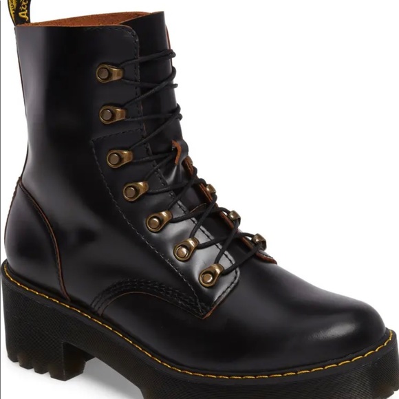 Dr MARTENS LEONA BLACK Vintage Smooth Size:8 - Picture 6 of 12
